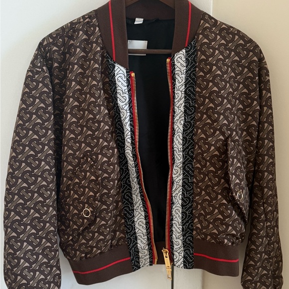 Burberry Brown Monogram Bomber Jacket - Picture 2 of 7